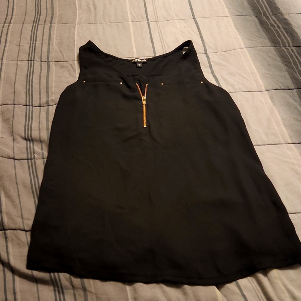 Black tank top blouse